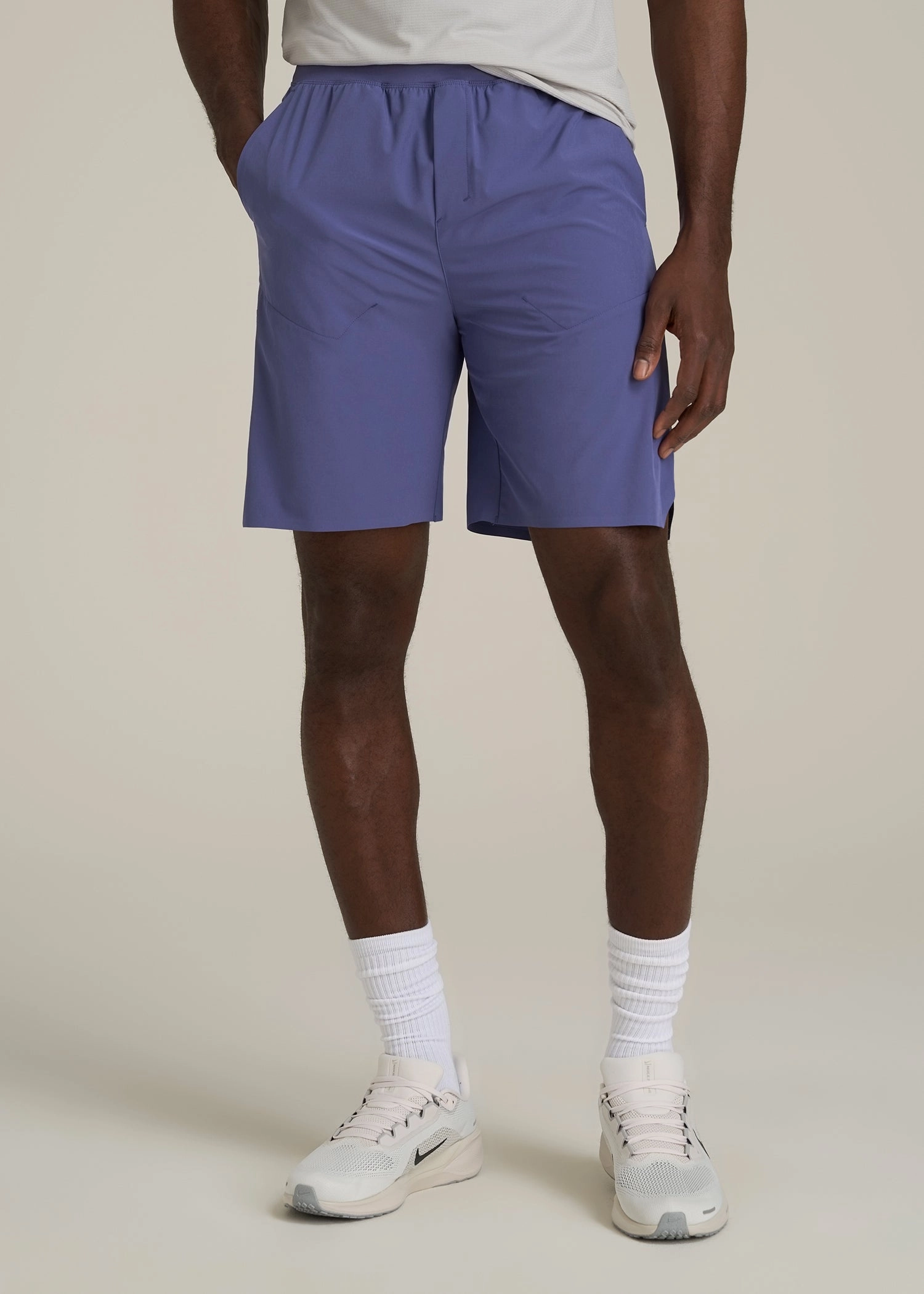 2-in-1 Featherweight Running Short for Tall Men in Future Dusk Anti Pilling Surface Skinny Fit
