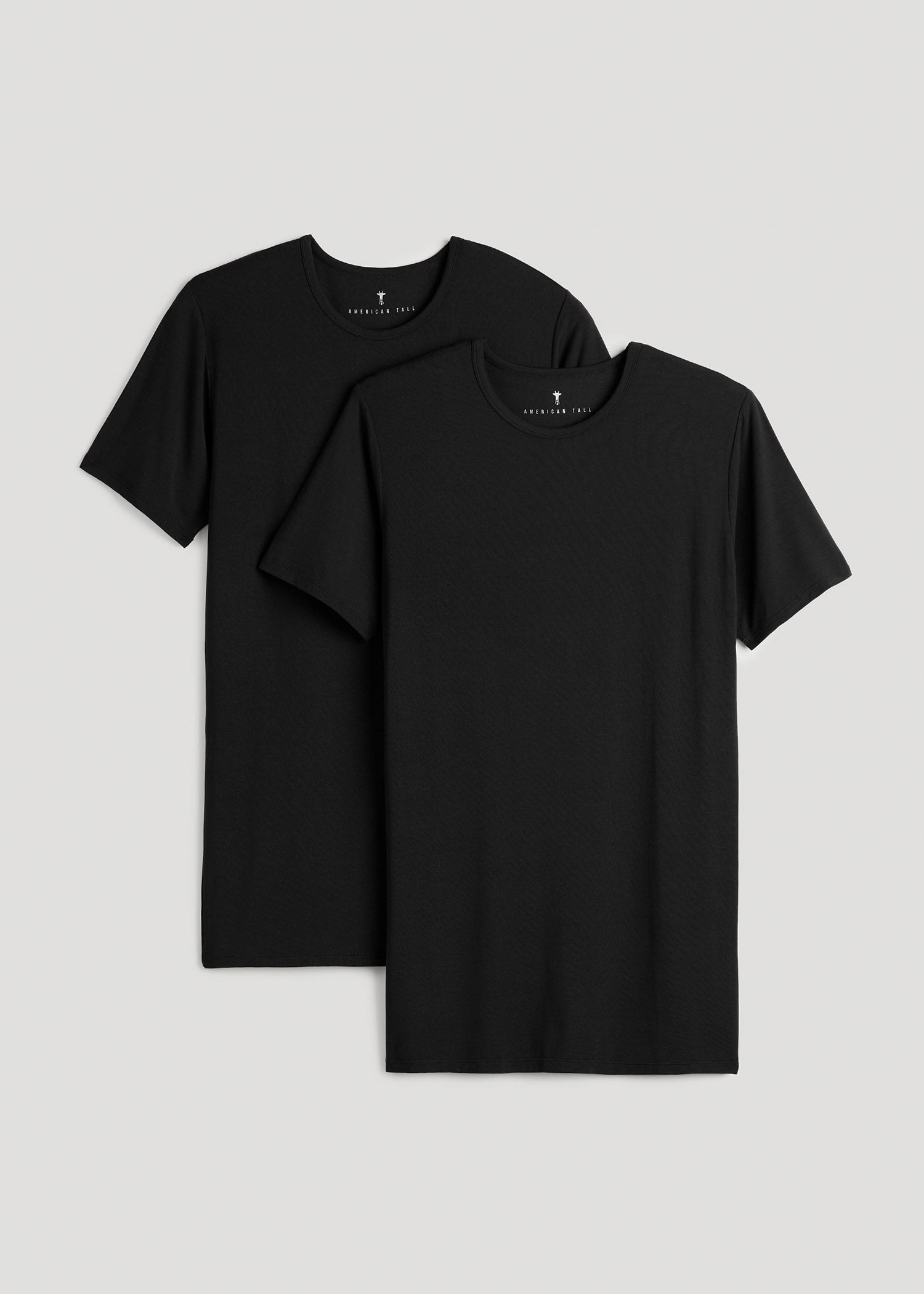 NonRestrictive Odor Resistant Material 2 Pack Luxe Modal Crewneck Undershirt in Black