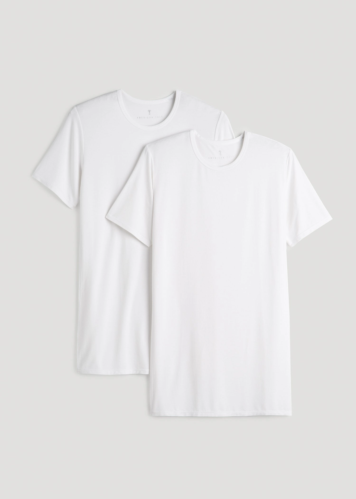 ReflectiveDetails ZipClosure 2 Pack Luxe Modal Crewneck Undershirt in White
