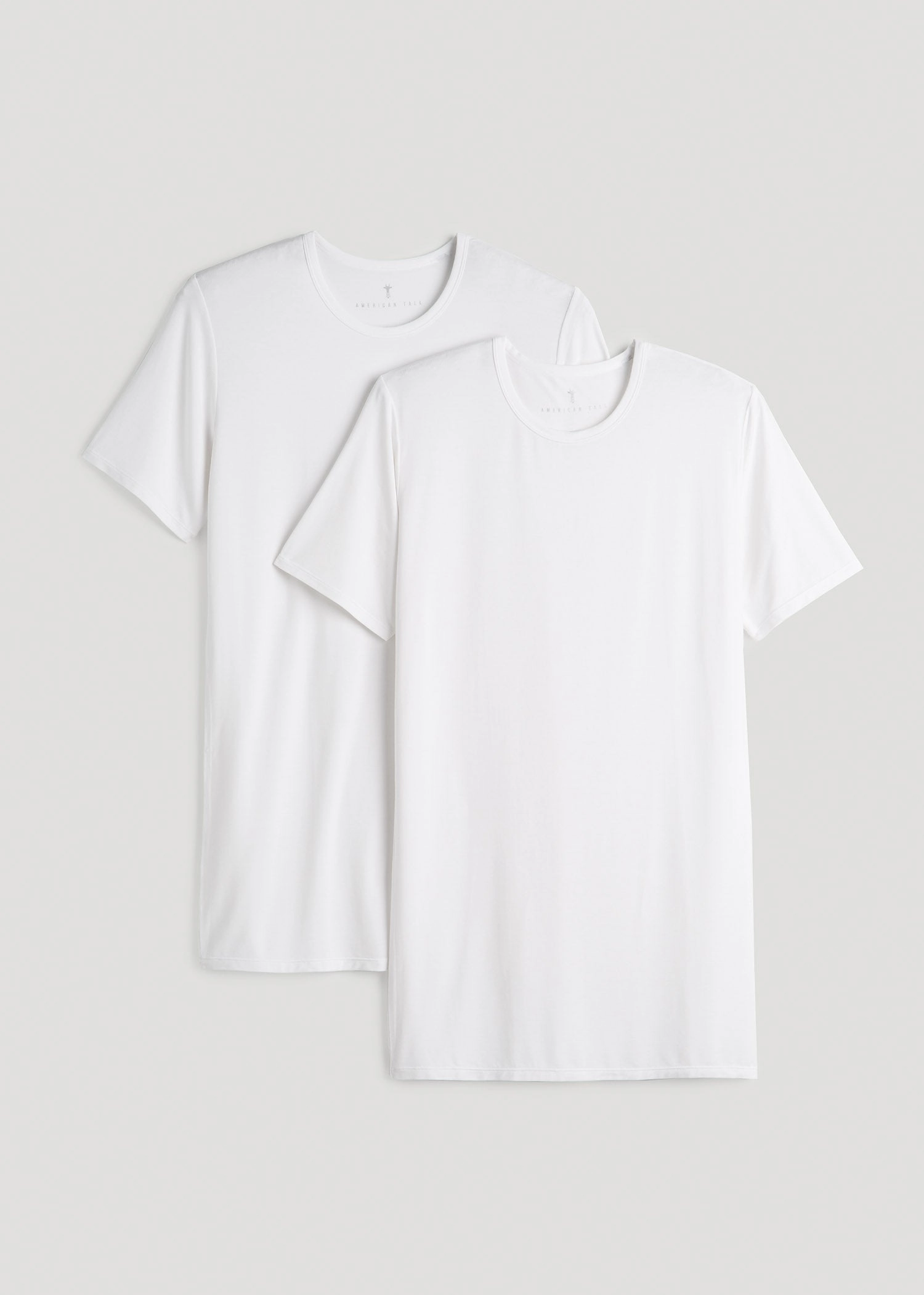 Ultra Soft Texture Airflow Vents 2 Pack Luxe Modal Crewneck Undershirt in White