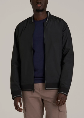 A.T. Bomber Jacket 2.0 for Tall Men in Black Mark Style Warmth Retention Technology