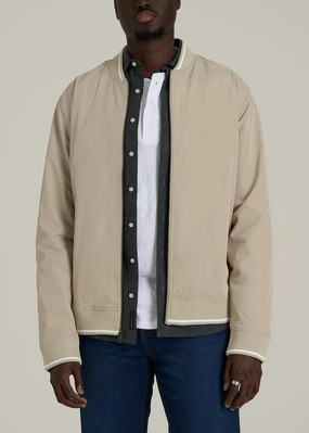 Comfort Focused Design Very Cold A.T. Bomber Jacket 2.0 for Tall Men in Desert Khaki