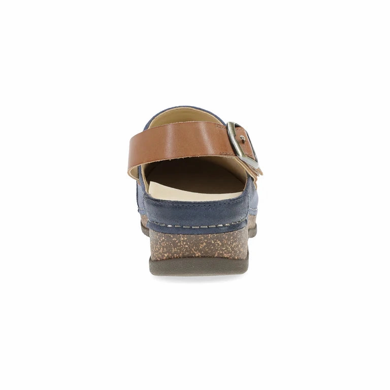 All Day Use Breath Comfort Dansko Women's Merrin Clog - Blue Burnished Suede