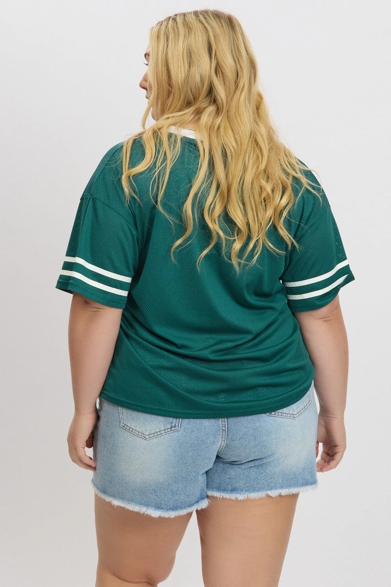 Street Smart Look Chic And Comfortable Green Graphic T Shirt Short Sleeve Crew Neck