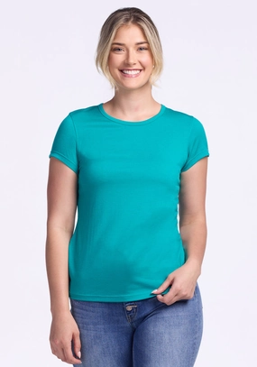 Addie Crew Neck ? Final Sale Deals! - Tidal Teal Soft Material Classic Layer