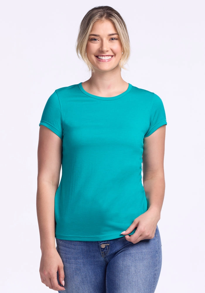 Effortless Wear Fit Comfy Fit Layer Addie Crew Neck ? Final Sale Deals! - Tidal Teal