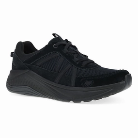 Dansko Women's Poppy Comfort Sneaker - Poppy Black / Black Suede Quick Dry Lining