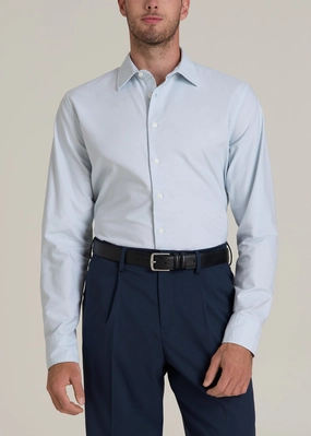 Pinpoint Oxford Shirt for Tall Men in Light Blue AirflowVents NonToxicCoating