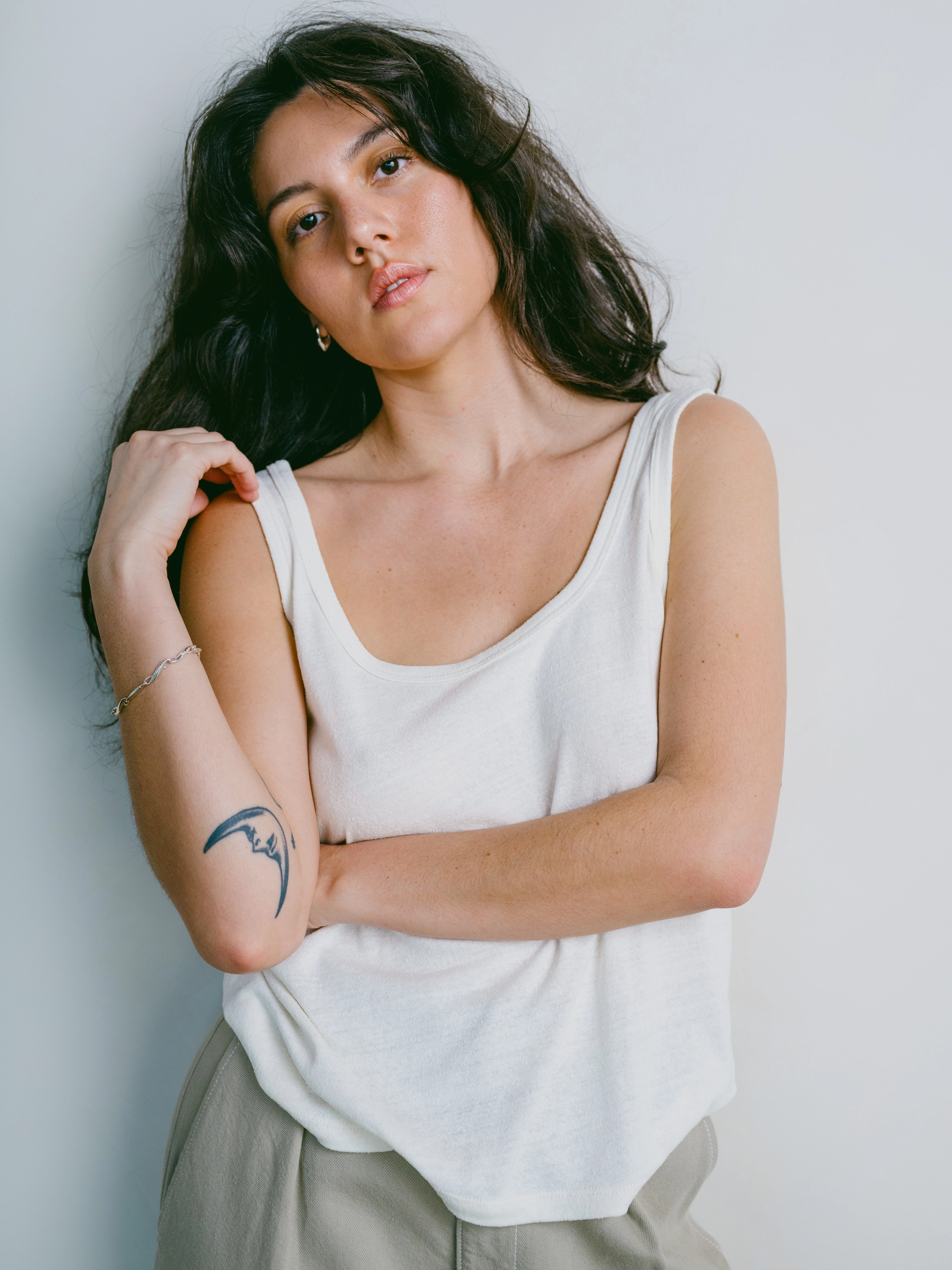 Scoop Tank, Regen Silk Noil Jersey, Natural Chill Wear