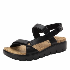 No Hassle Flexible Walking Alegria Women's Henna Sandal - Black