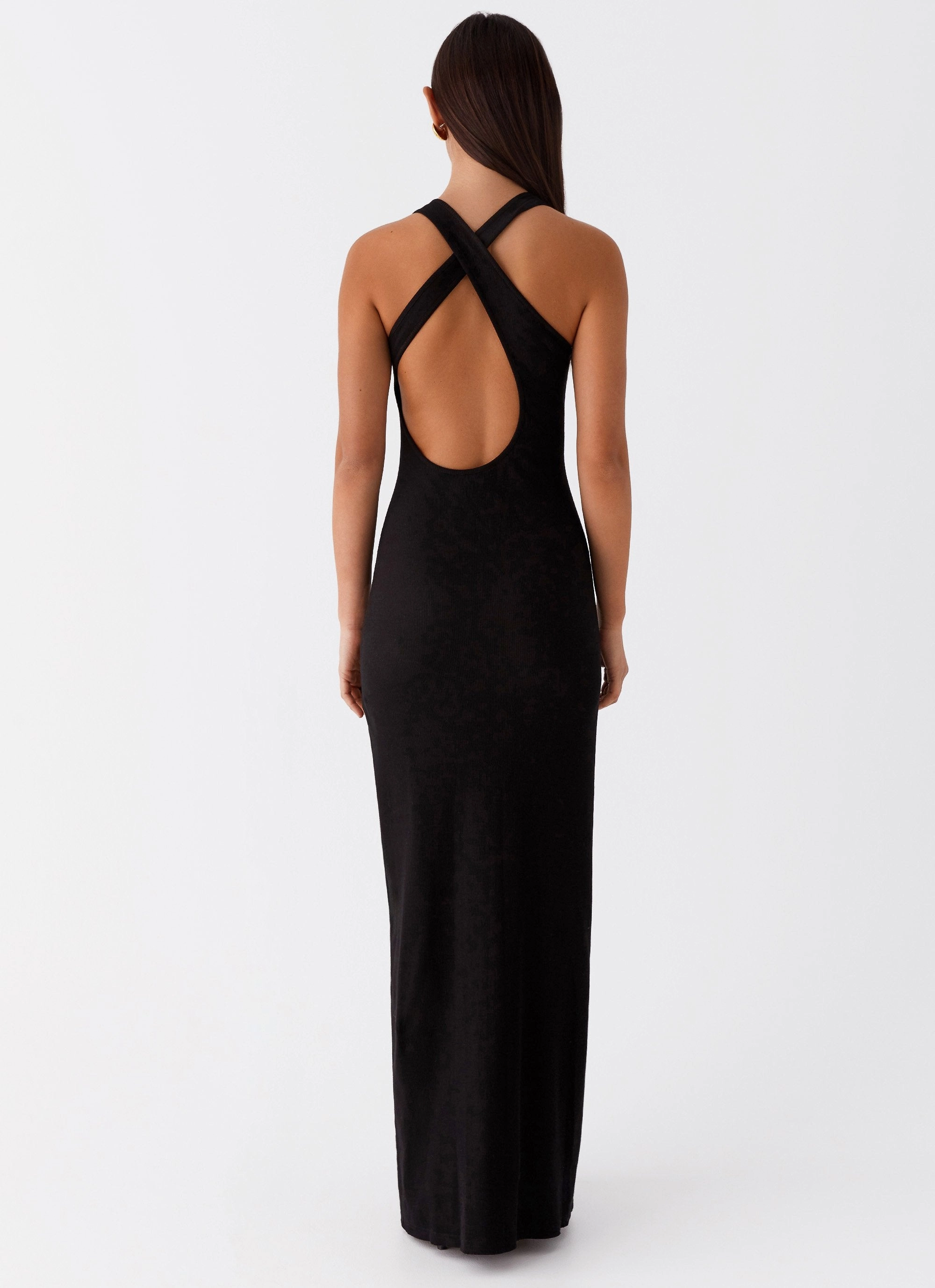 Alice Cut Out Maxi Dress - Black Pure Elegance