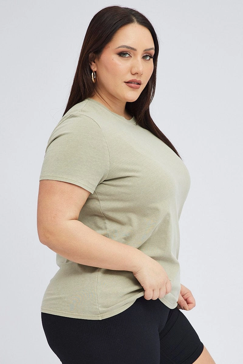 Classic Layer Outdoor Essentials Green T-shirt Short Sleeve Crew Neck