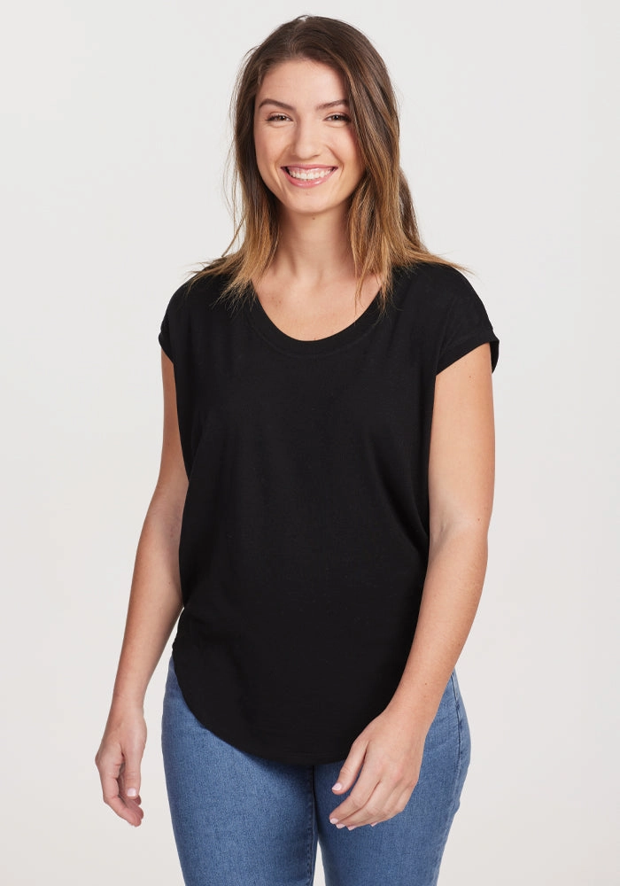 Gabi Tunic Top - Black tall size