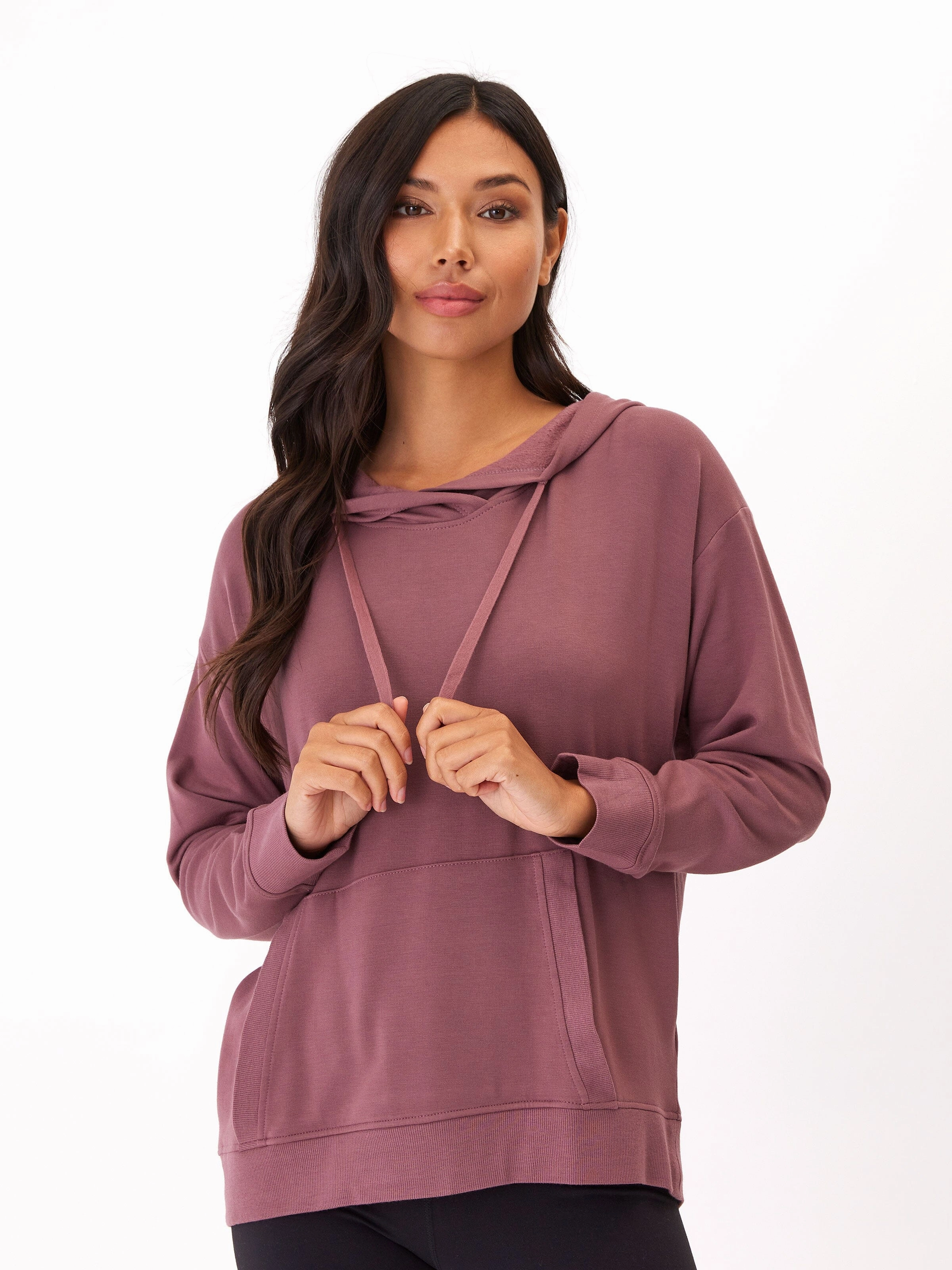 Madge Feather Fleece Pullover Hoodie Frictionless Zipper Tracks Effortless Travel Wear