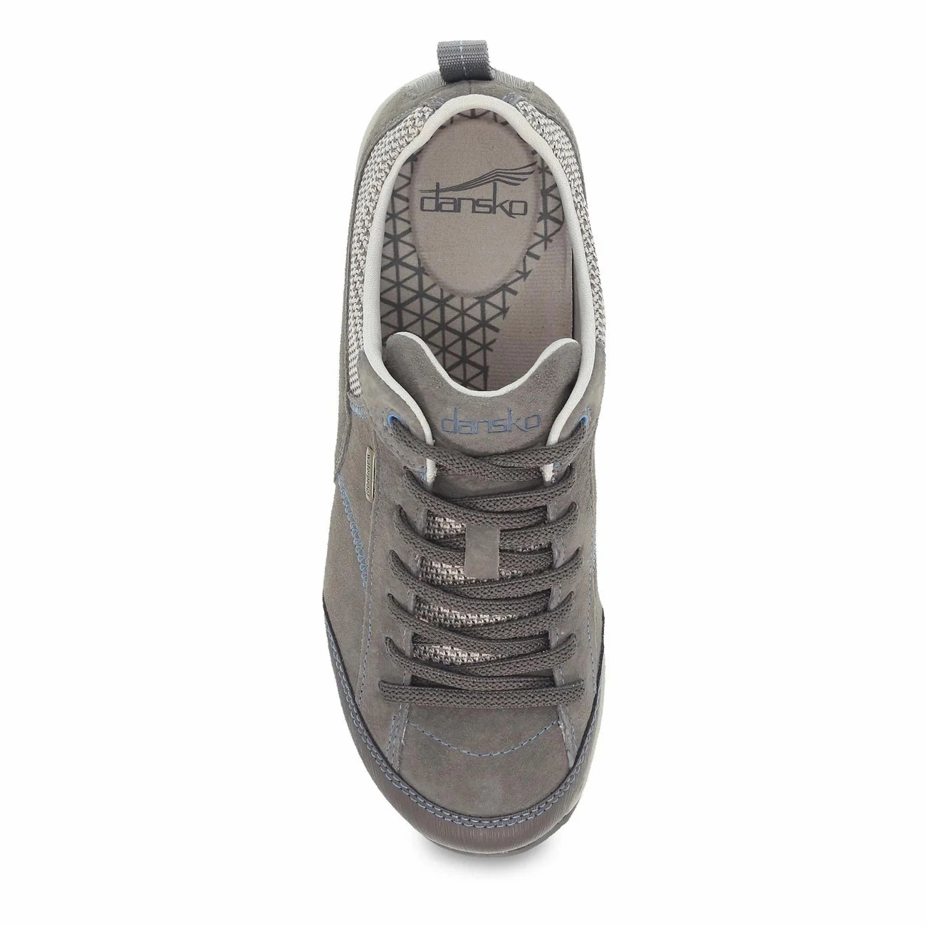Dansko Women's Paisley Waterproof Sneaker - Grey/Blue Suede Retro Style