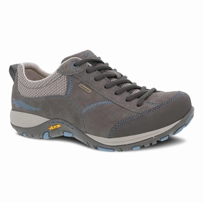 Office Look Breathable Design Dansko Women's Paisley Waterproof Sneaker - Grey/Blue Suede