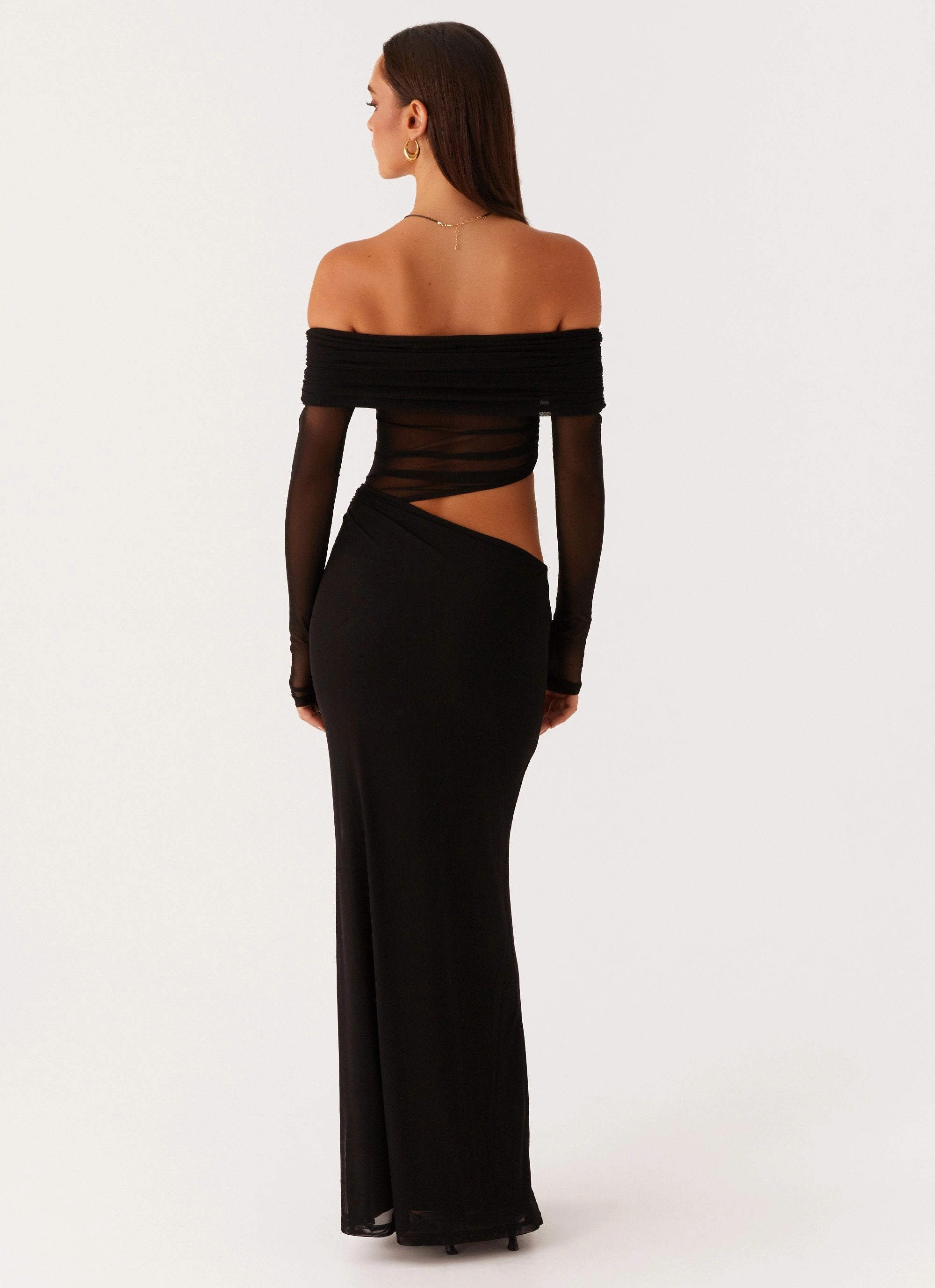 Cloud Light Flowing Design Emery Maxi Dress - Black