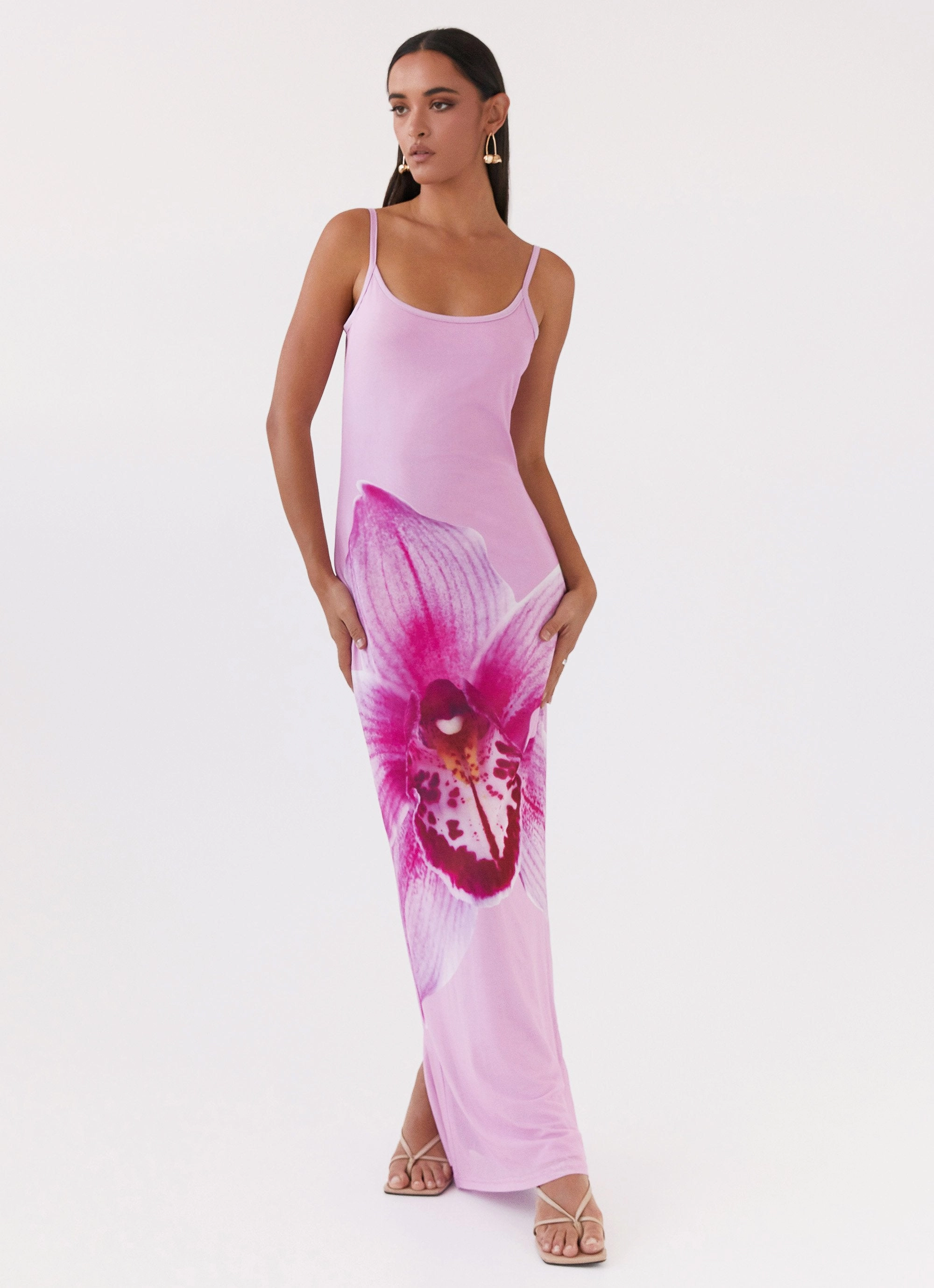 Quick Drying Bad News Mesh Maxi Dress - Pink Magnolia