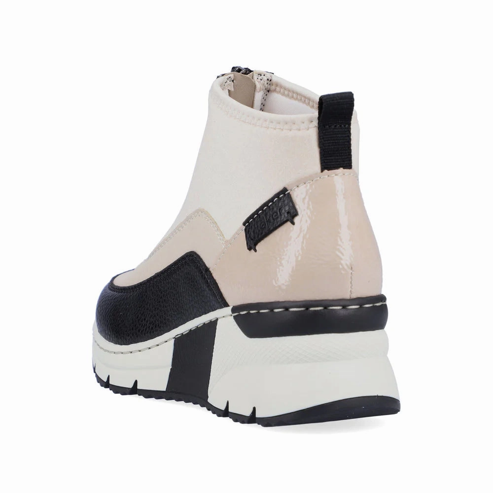 Anti Skid Rieker Women's Kitty 52 Boot - Beige Combination
