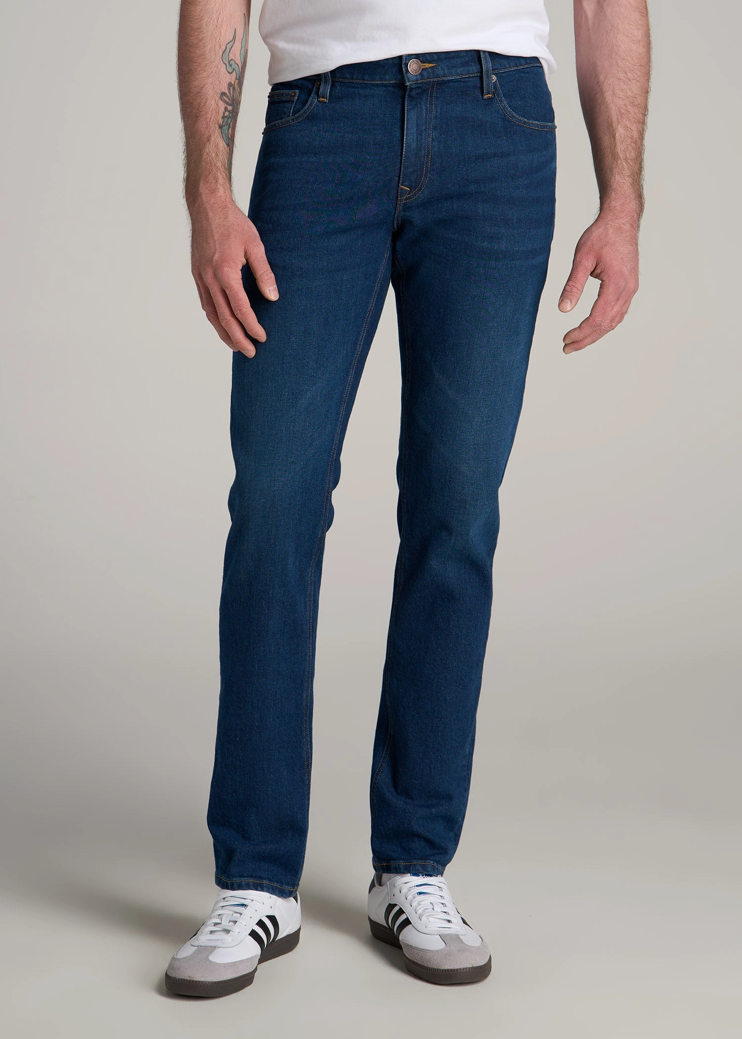Style Blend Americana Collection Carman Tapered Fit Jeans For Tall Men in Crown Blue