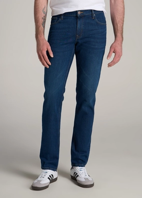 Americana Collection Carman Tapered Fit Jeans For Tall Men in Crown Blue Sporty Comfort Versatile Look