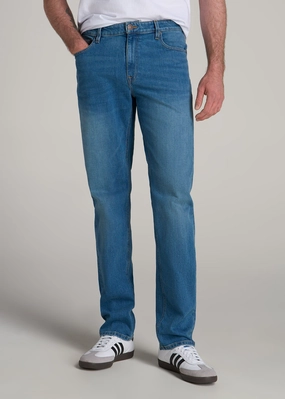 Shopping Day High Quality Weekend Style Americana Collection J1 Straight Fit Jeans For Tall Men in Sail Blue