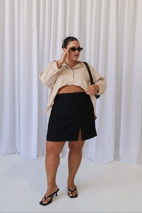 ANA SKIRT BLACK City Tones Chic Tones