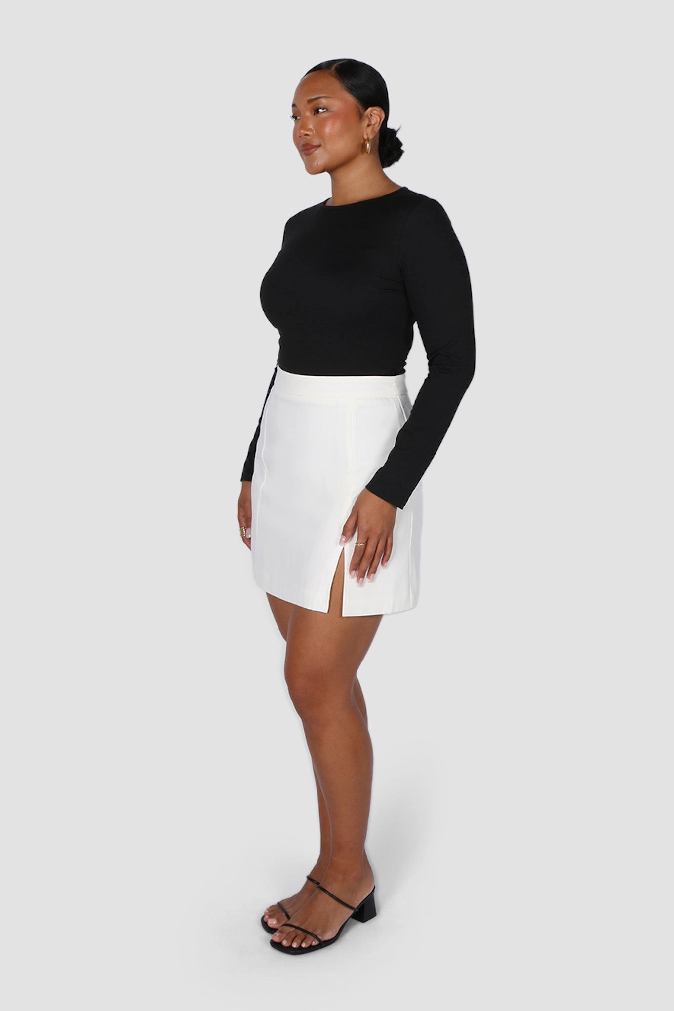 Heritage Brand Draped Silhouette ANA SKIRT WHITE