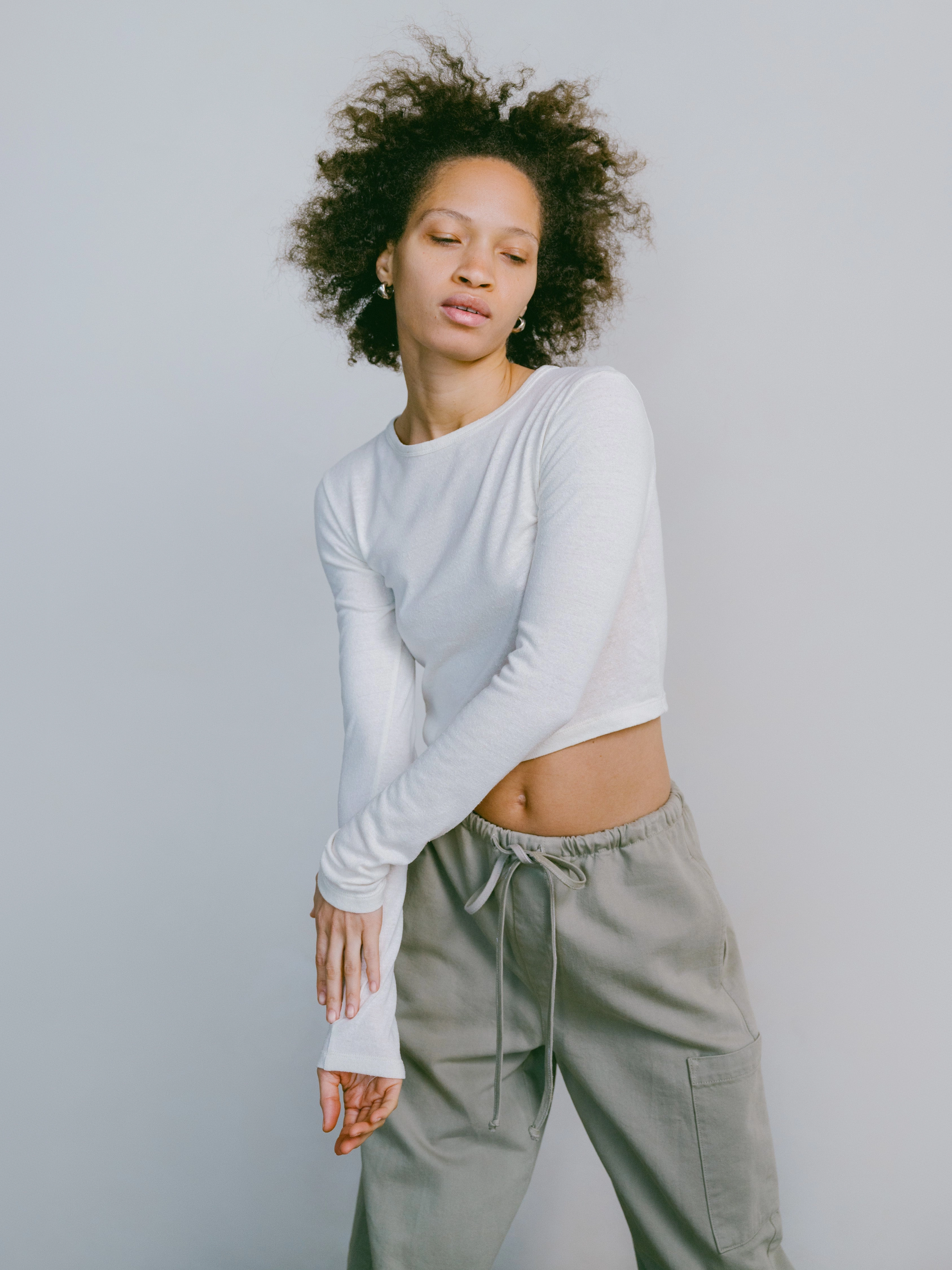 Lia Top, Regen Silk Noil Jersey, Natural Party fun High Density Knit