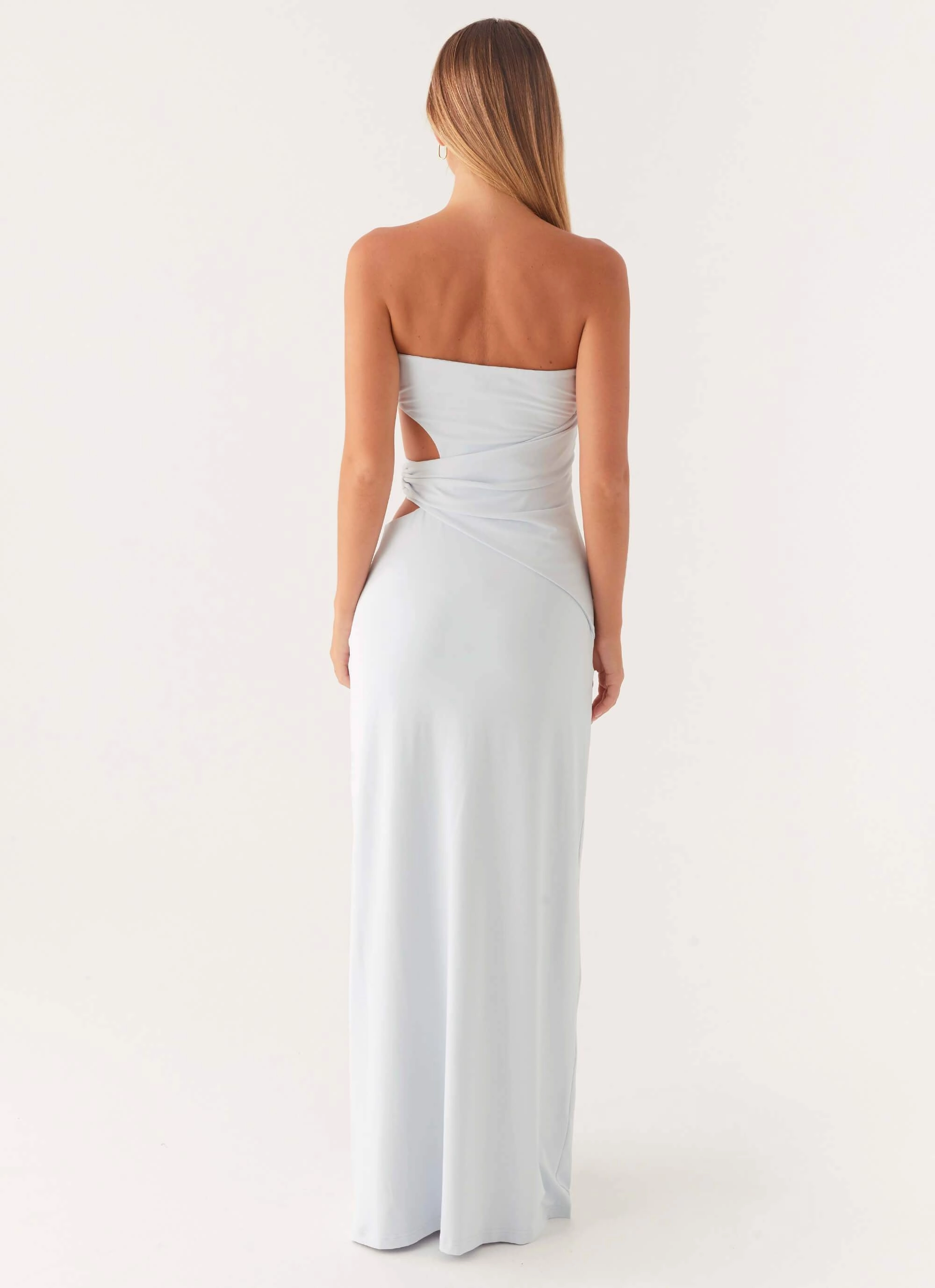 Anetta Maxi Dress - Pale Blue Polished Appearance Dreamy Texture