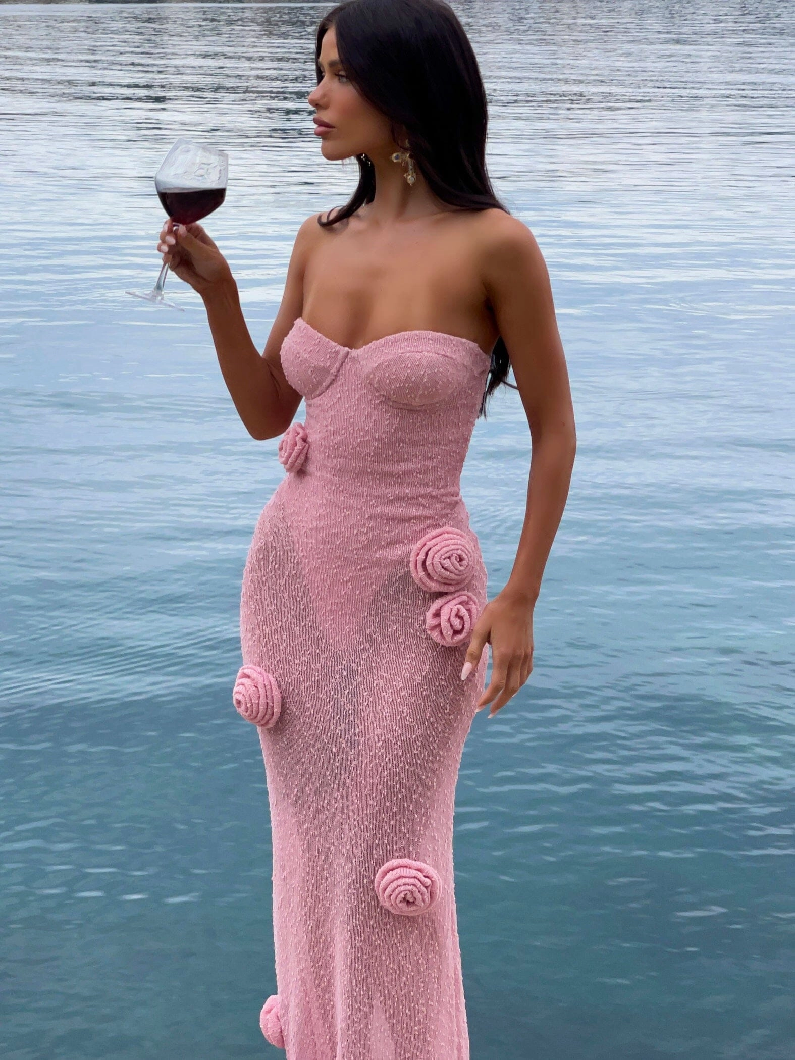 ANIKA MAXI DRESS BABY PINK Spring Style Versatile Fit