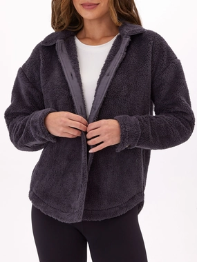 Utility Inspired Look Sleek Utility Anthea Sherpa Shirt Jacket