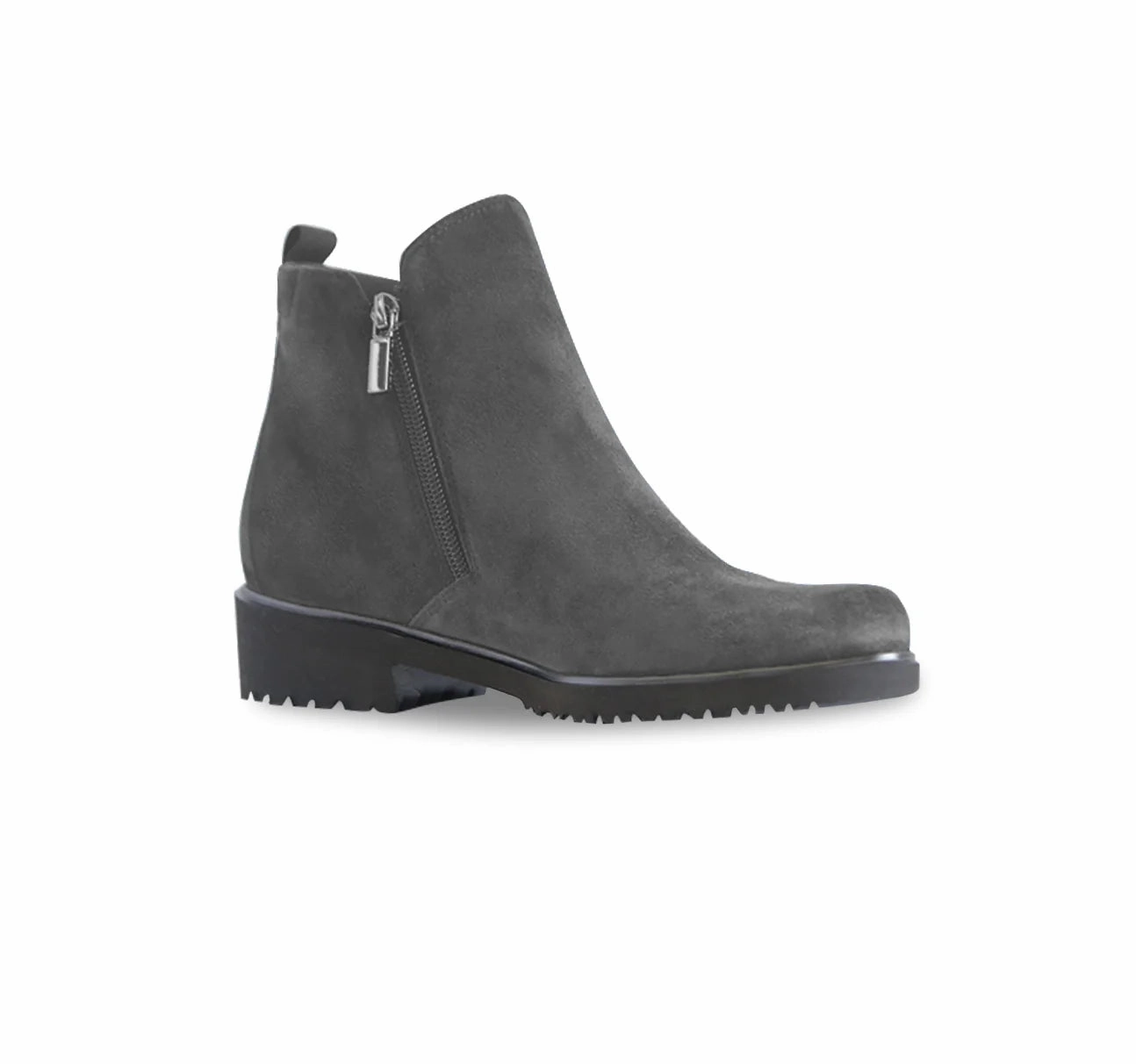 Young Professional Munro Women's Rourke Double Zipper Ankle Boot - Charcoal Suede