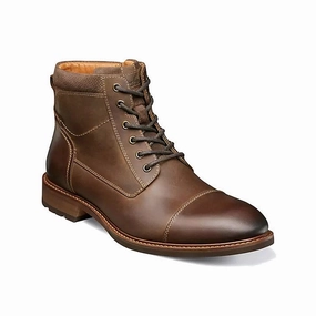 Durable Sole Walk Proud Florsheim Men's Lodge Cap Toe Boots - Brown
