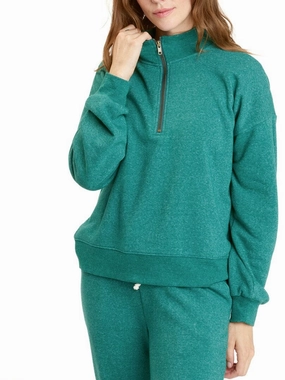 Removable Hood Constance Tribend Fleece Half Zip Pullover