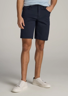Everyday Comfort 5 Pocket Short for Tall Men in True Navy Flexible Cut Machine-washable