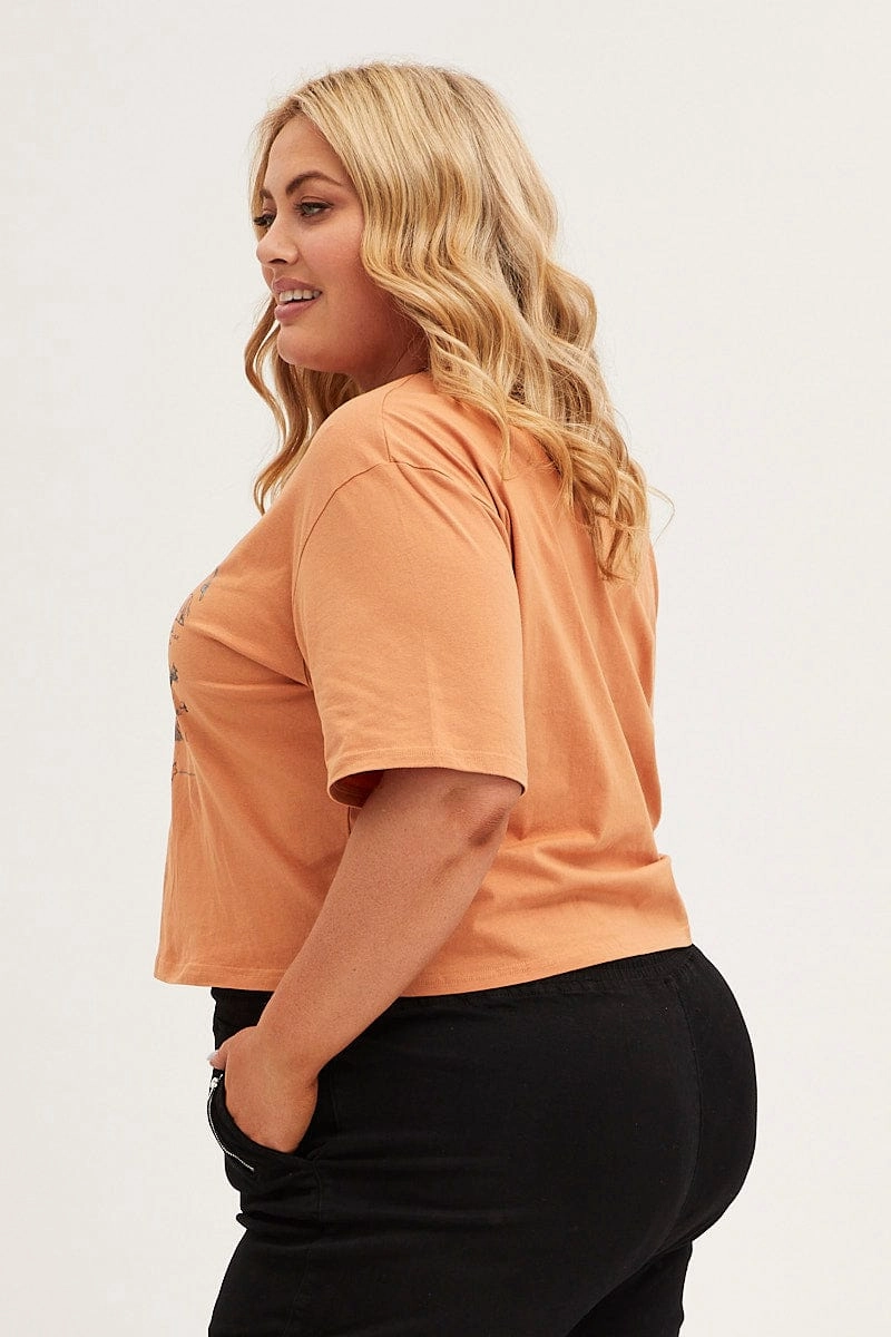 Breathable Layer Fit Beige Short Sleeve Arizona Drop Shoulder Crop T-shirt