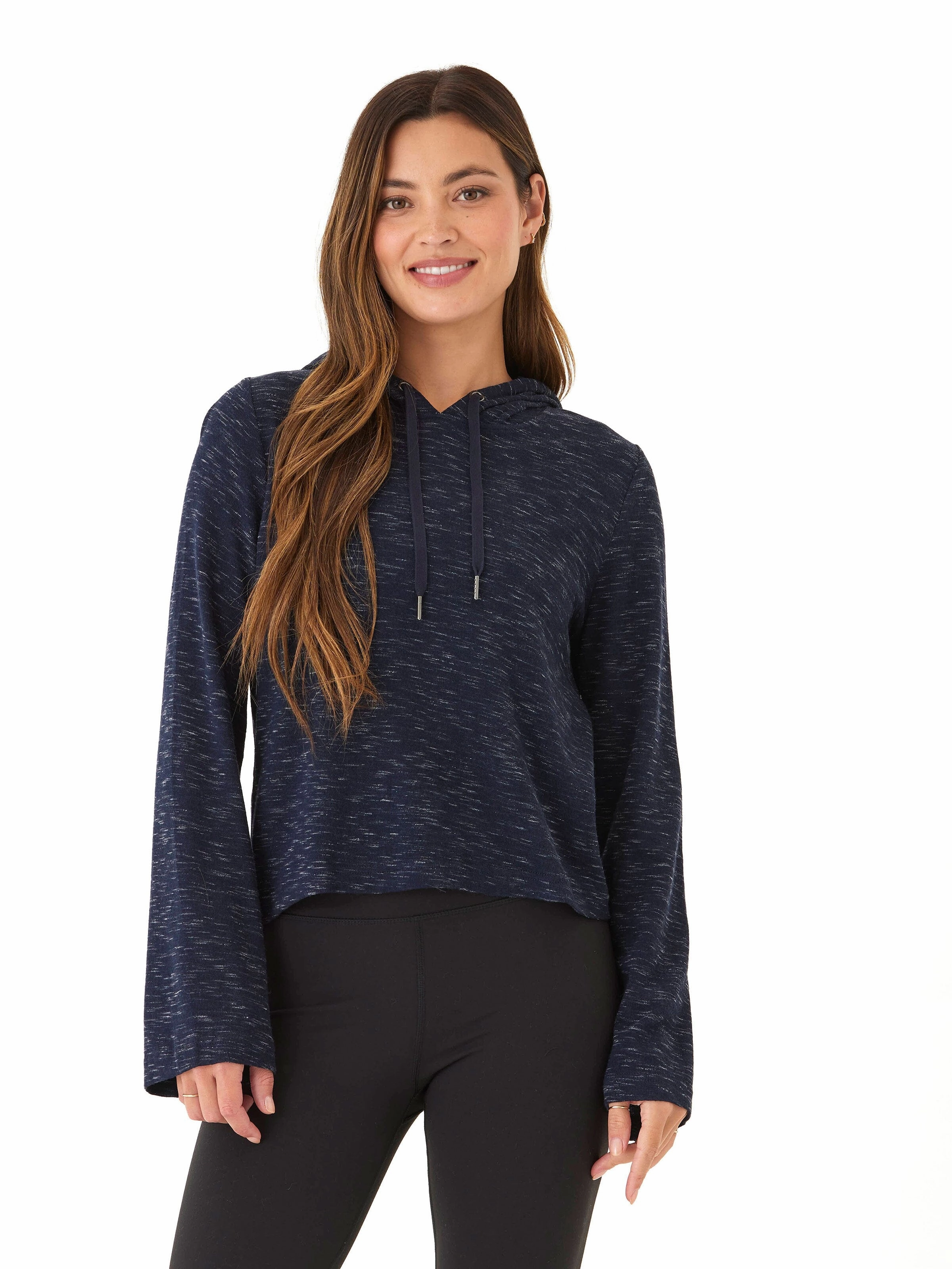 NoiseFreeMaterial OdorResistant Treatment Celinne Rhythm Slub Hoodie