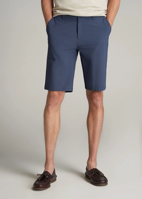 Freedom Fit Athletic Design Premium Hybrid Shorts for Tall Men in Smoky Blue