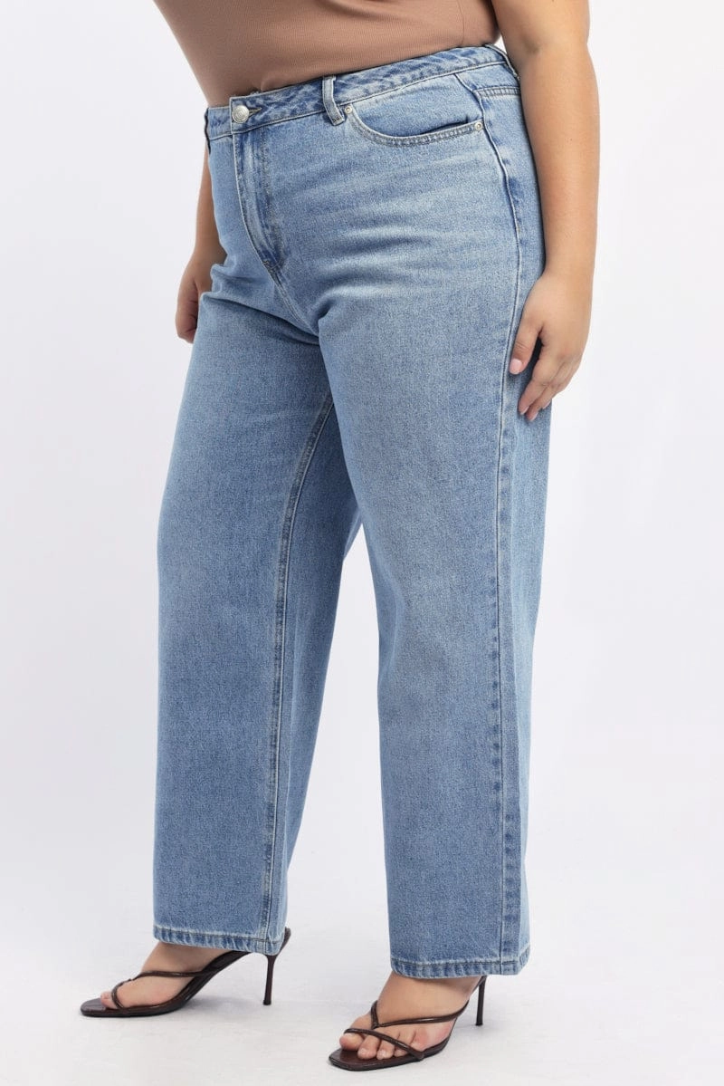 Denim Wide Leg Jeans Holiday Vibes High Quality Classic Wear Morning Stroll