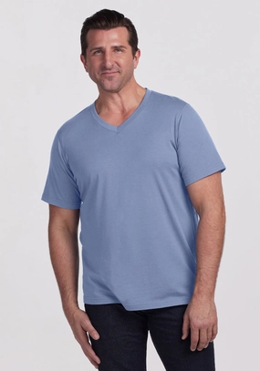 Ashton V Neck - Stonewash Durable Collar Construction layerable