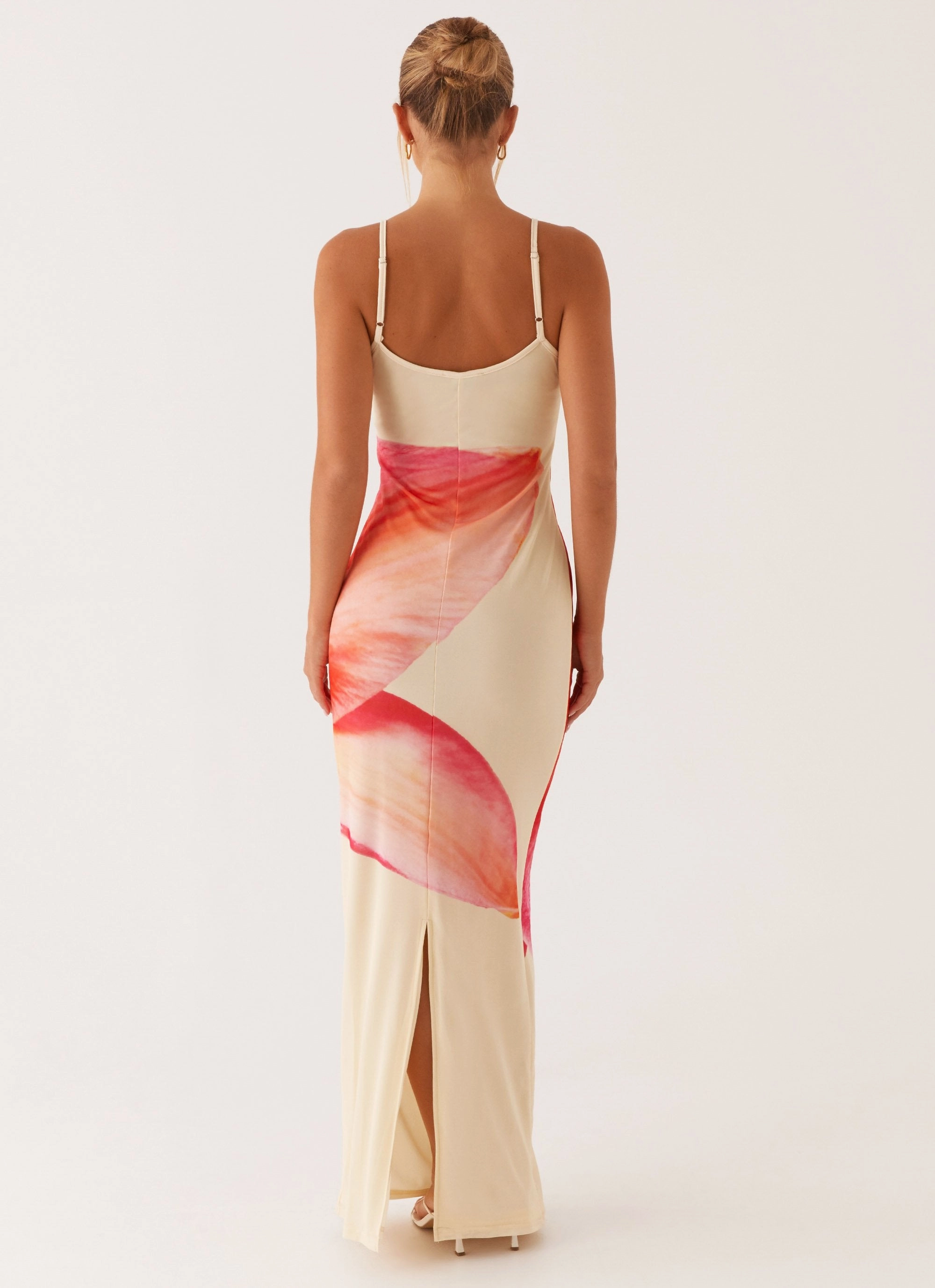 Bad News Mesh Maxi Dress - Yellow Floral Easy Match Silky-Lining