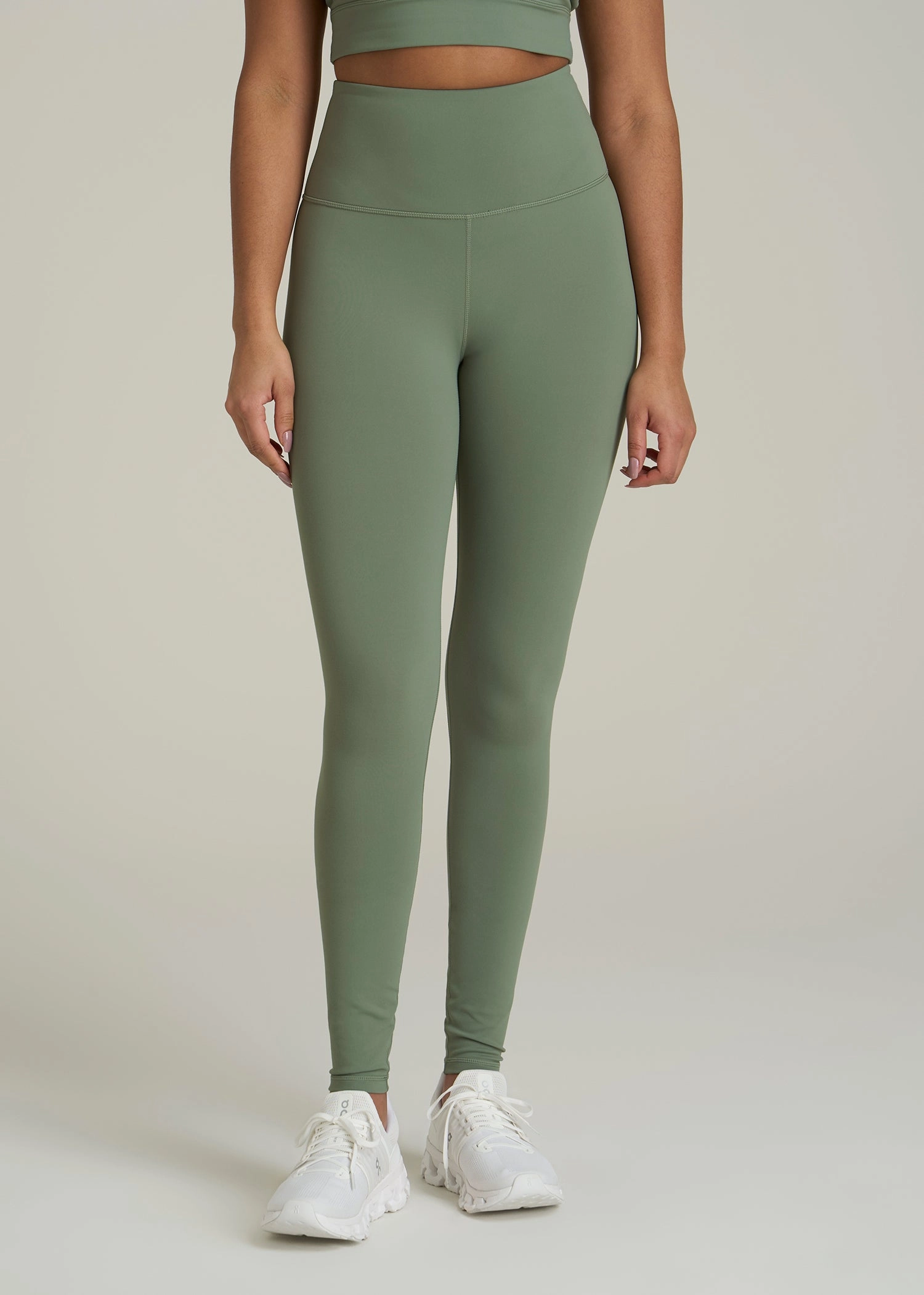 Balance High-Rise Leggings for Tall Women in Dark Seagrass Perfect Layer Wear Anywhere