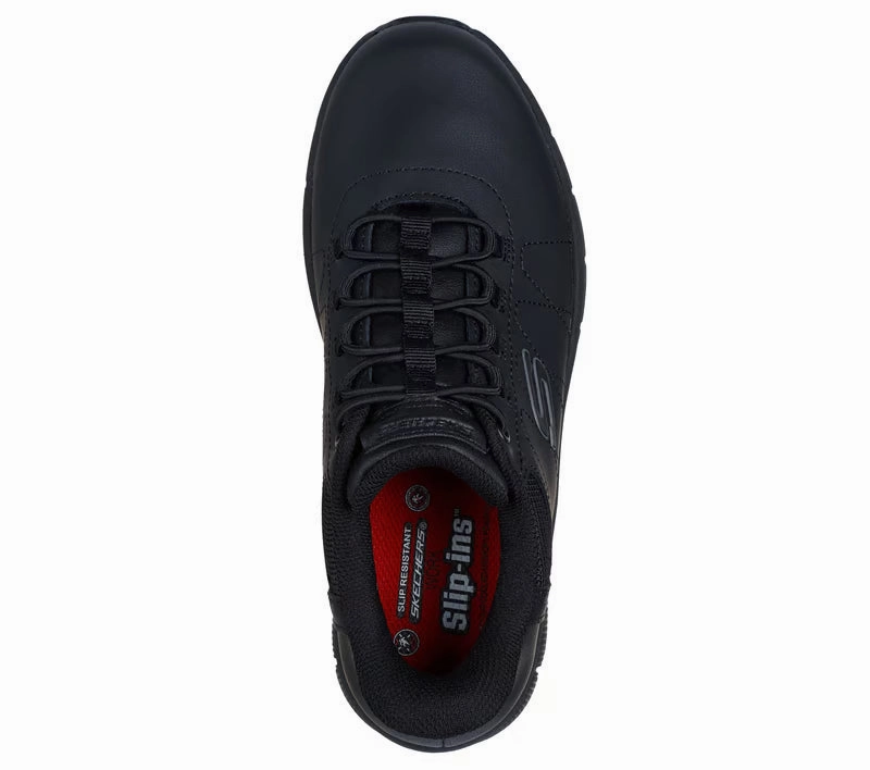 Heel Support Skechers Women's Work Slip-ins Nappa-Cottonbud Sneakers - Black