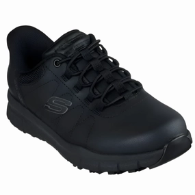 Skechers Women's Work Slip-ins Nappa-Cottonbud Sneakers - Black Touch Soft