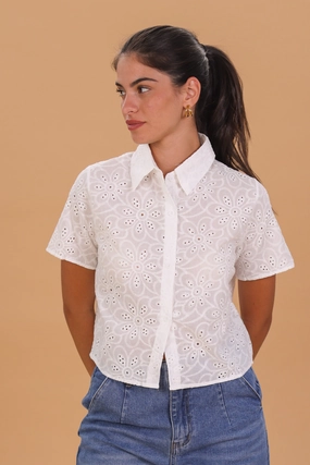 Shirt Poppy White Hypoallergenic Textile Rubberized grip