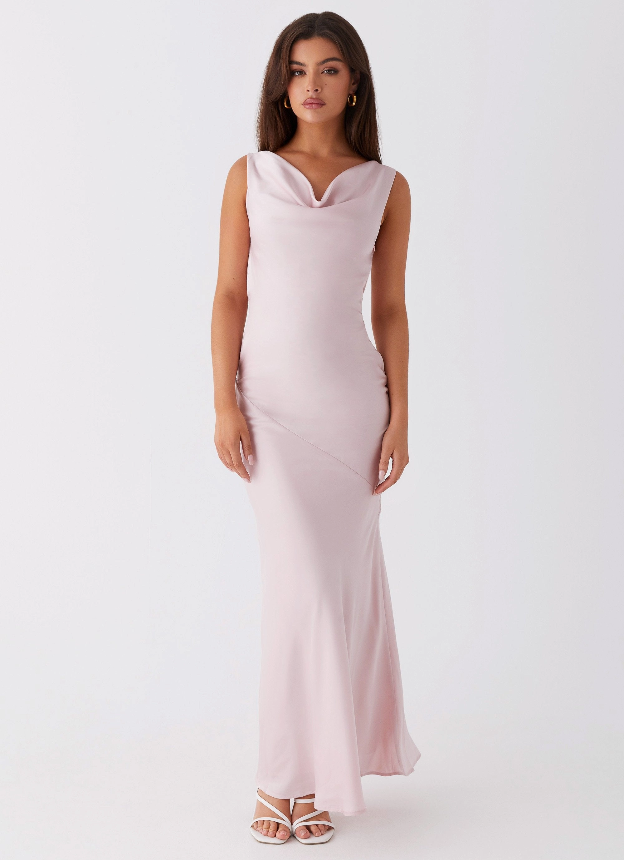 Be Mine Satin Maxi Dress - Mauve Pink Versatile Comfort