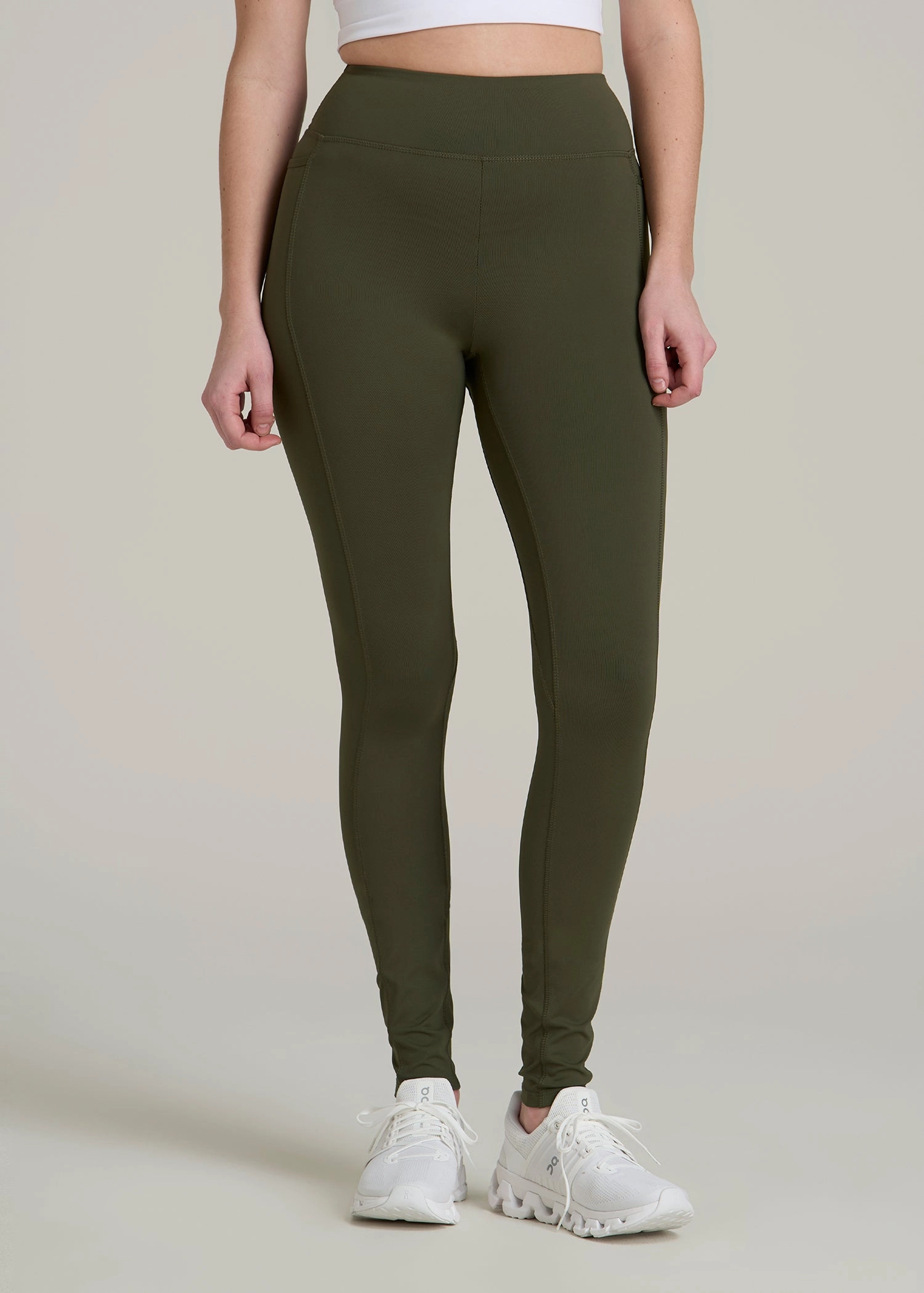 Bella Outer-Pocket Tall Women's Legging in Forest Night Beginner Level City Walk Beach Walk High Waist