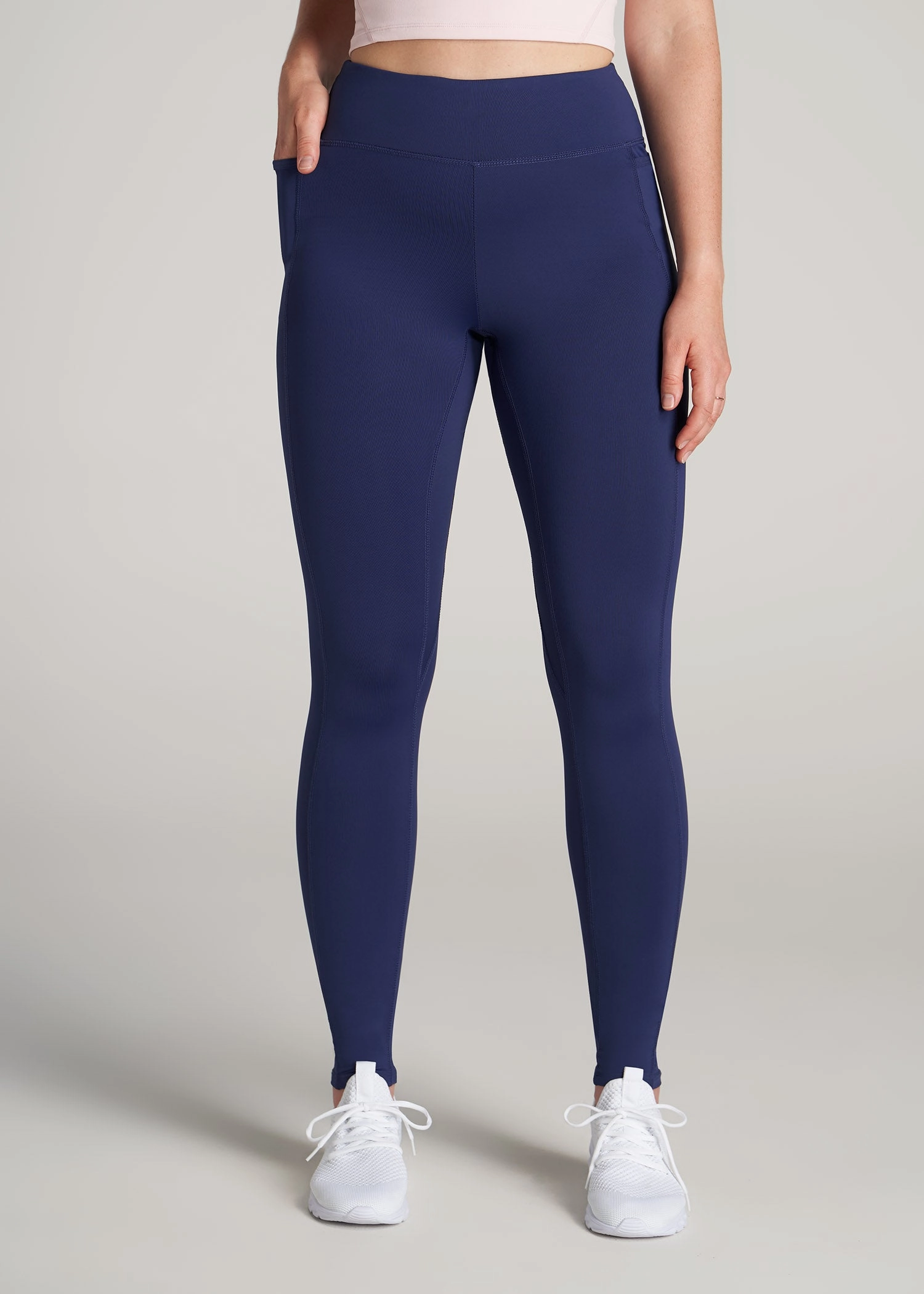 Bella Outer-Pocket Tall Women's Legging in Midnight Blue Hiking Trail Loose Fit For Adults Slim Fit