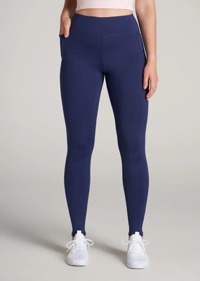 Bella Outer-Pocket Tall Women's Legging in Midnight Blue Outdoor Lover Moisture Wicking Cool Season